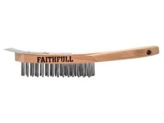 Faithfull Heavy-Duty Scratch Brush with Scraper - 4 Row (5023969012100) FAI6804SRF