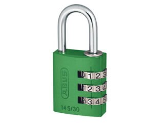 Abus Mechanical 145/30 30mm Aluminium Combination Padlock Green 46580 (4003318465802) ABU14530GRE