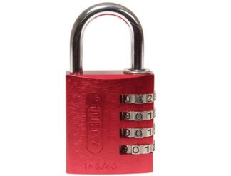 Abus Mechanical 145/40 40mm Aluminium Combination Padlock Red 48829 (4003318488290) ABU14540RED