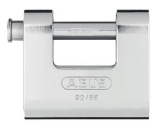 Abus Mechanical 92/65mm Monoblock Brass Body Shutter Padlock Keyed Alike KA8511 (4003318306105) ABUKA30610