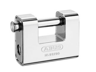 Abus Mechanical 92/80mm Monoblock Brass Body Shutter Padlock Keyed Alike 8522 (4003318200601) ABUKA20060