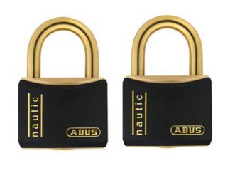 Abus Mechanical T84MB/40mm Black Rustproof Padlock Twin Pack Carded (4003318352782) ABUT84MB40TC