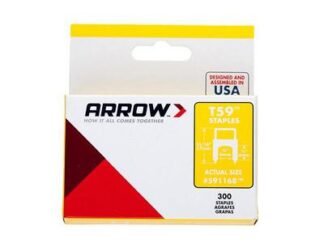 Arrow T59 Insulated Staples Clear 6 x 6mm (Box 300) (0079055591122) ARR591168
