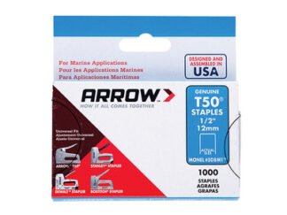 Arrow T50M 508m Monel Staples 12mm (1/2in) (Box 1000) (0079055815129) ARRT5012MS