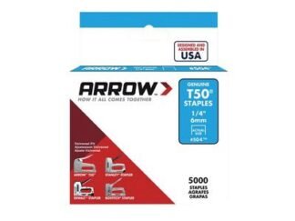 Arrow T50 Staples 6mm (1/4in) (Bulk Pack 5000) (0079055510147) ARRT5014IP