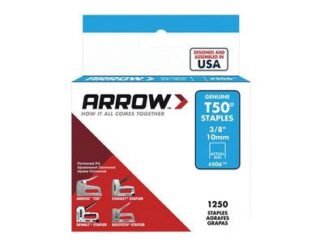 Arrow T50 Staples 10mm (3/8in) (Box 1250) (0079055500384) ARRT5038S