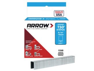 Arrow T50 Staples 14mm (9/16in) (Box 1250) (0079055509165) ARRT50916S