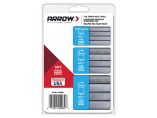 Arrow T50 Staples Multi Pack 6mm 10mm & 12mm (Box 1875, 3 x 625) (0079055000648) ARRT50SMP