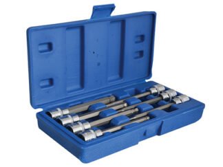 Bluespot Tools 3/8in Drive Extra Long Hex Ball Socket Bit Set, 7 Piece (5028734015102) B/S01510