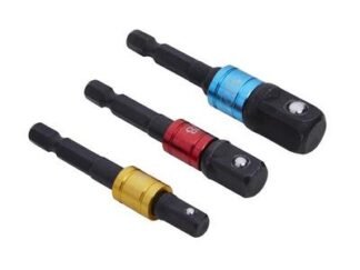 Bluespot Tools Colour-Coded Impact Socket Adaptor Set, 3 Piece (5028734141139) B/S14113