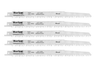 Bluespot Tools HCS Reciprocating Saw Blade 240mm x 5 TPI (Pack 5) (5028734190007) B/S19000