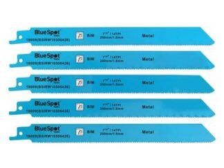 Bluespot Tools Bi-Metal Reciprocating Saw Blade 240mm x 5 TPI (Pack 5) (5028734190090) B/S19009