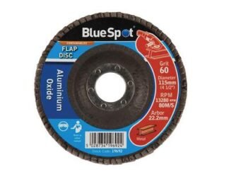 Bluespot Tools Sanding Flap Disc 115mm 60 Grit (5028734196924) B/S19692