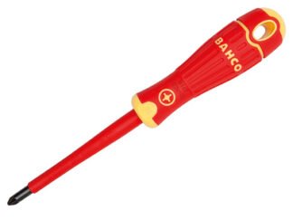 Bahco BahcoFit VDE Insulated Pozidriv Screwdriver Tip PZ2 x 100mm (7314150278732) BAH142002100