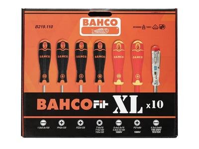 Bahco B219.110 FIT XL Screwdriver Set, 10 Piece (7314150392667) BAH219110
