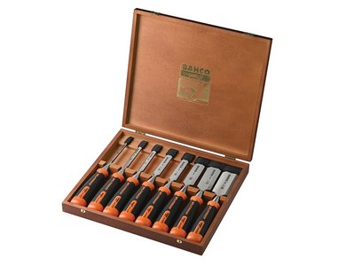 Bahco 434-S8 Bevel Edge Chisel Set, 8 Piece (7311518295110) BAH434S8