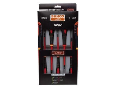 Bahco BE-9881SL ERGO™ Slim VDE Insulated Screwdriver Set, 5 Piece (7314150304899) BAH9881SL