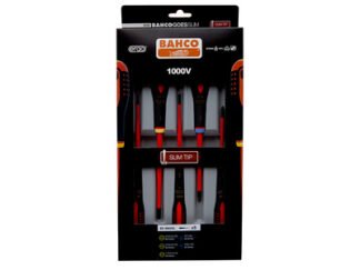 Bahco SLIM ERGO™ Insulated Screwdriver Set, 5 Piece (7314150304912) BAH9882SL