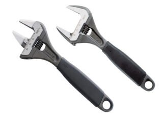 Bahco ERGOâ„¢ Extra Wide Jaw Adjustable Wrench Twin Pack (7314150302925) BAHADJ903129