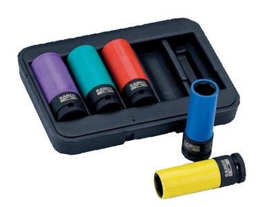 Bahco BWSS12P5 1/2in Drive Impact Wheel Socket Set of 5 (7314150170135) BAHBWSS12P5