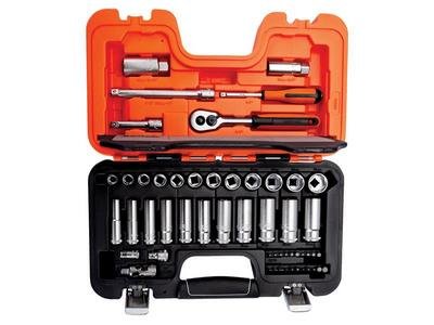 Bahco S330L Socket Set of 53 Metric 3/8in Deep Drive + 1/4in Accessories (7314150256587) BAHS330L