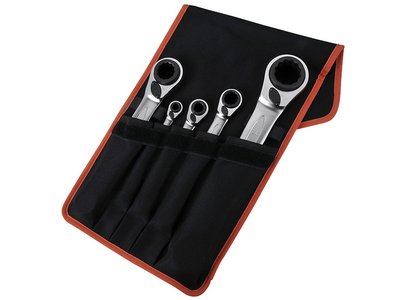 Bahco S4RM Series Reversible Ratchet Spanners Set, 5 Piece (7314150179923) BAHS4RM5T