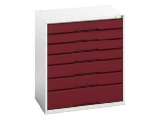 Bott Verso 7 Drawer Cabinet 800 x 900mm Crimson Red (5039350106075) BOT169251294