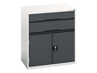 Bott Verso 2 Drawer + Cupboard 900 x 800mm Anthracite Grey (5039350097083) BOT169251379