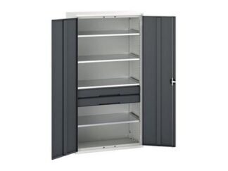 Bott Verso Kitted Cupboard 4 Shelf + 2 Drawer 1050 x 2000mm Anthracite Grey (5039350114865) BOT169265749