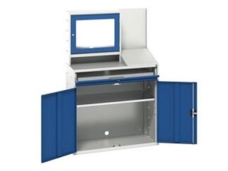 Bott Verso Computer Cupboard 1050 x 550 x 1650mm Gentian Blue (5039350027837) BOT16928022