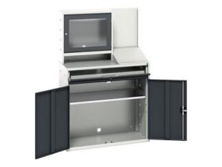 Bott Verso Computer Cupboard 1050 x 550 x 1650mm Anthracite Grey (5039350117866) BOT169280229