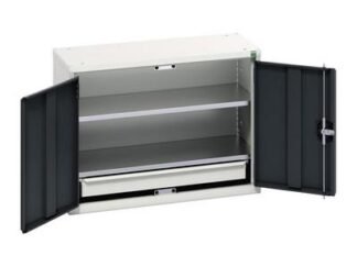 Bott Verso Economy Wall Cupboard 2 Shelf + 1 Drawer 800mm Anthracite Grey (5039350118740) BOT169291039