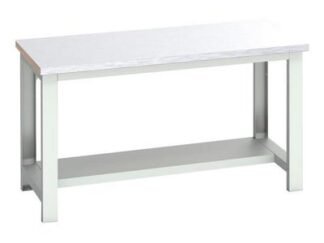 Bott Cubio Bench with Half Shelf, Steel Clad Top 1500 x 750mm (5039350219201) BOT41003651