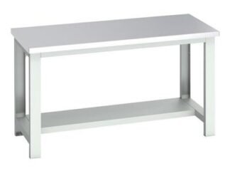 Bott Cubio Bench with Half Shelf, Stainless Steel Clad Top 1500 x 750mm (5039350219218) BOT41003652