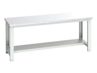 Bott Cubio Bench with Half Shelf, Steel Clad Top 2000 x 750mm (5039350219287) BOT41003659