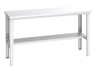 Bott Cubio Adjustable Bench with Half Shelf, Steel Clad Top 2000 x 750mm (5039350219324) BOT41003663