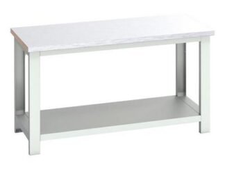 Bott Cubio Bench with Shelf, Steel Clad Top 1500 x 750mm (5039350219362) BOT41003667