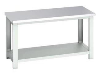 Bott Cubio Bench with Shelf, Stainless Steel Clad Top 1500 x 750mm (5039350219379) BOT41003668