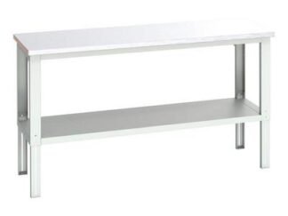 Bott Cubio Adjustable Bench with Shelf, Steel Clad Top 2000 x 750mm (5039350219485) BOT41003679