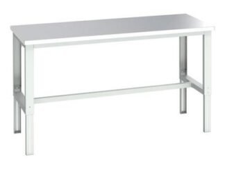 Bott Cubio Adjustable Bench, Stainless Steel Clad Top 2000 x 900mm (5039350219171) BOT41004168