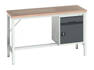 Bott Verso Adjustable Bench with Cupboard + Drawer, mpx Top 1500 x 600mm (5039350120422) BOTQ16921666
