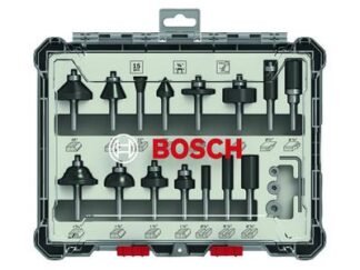 Bosch PRO Router Bit Mixed Set, 15 Piece (3165140958042) BPA607017473