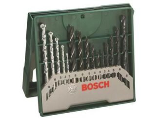 Bosch Mini-X-Line Twist Drill Bit Set, 15 Piece (3165140465274) BPA607019675