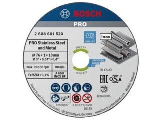 Bosch PRO Stainless Steel and Metal Bonded Cutting Disc 76 x 10mm Pack of 5 (3165140830560) BPAA60RBF