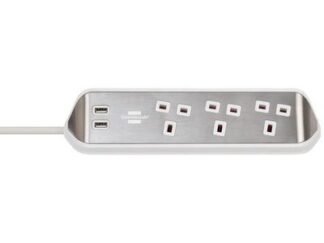Brennenstuhl estilo Corner Extension Lead 240V 3-Gang 13A White 2m (4007123671434) BRE3593420
