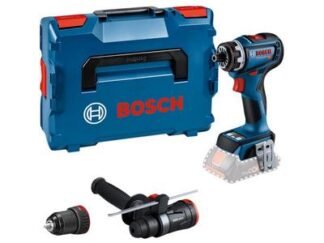 Bosch GSR 18V-90 FC Pro FlexiClick Drill Driver + 2 Attachments in Case 18V Bare Unit (4059952617435) BSH6019K6204