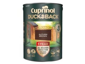 Cuprinol Ducksback 5 Year Waterproof for Sheds & Fences Autumn Brown 5 litre (5010212503003) CUPDBAB5L