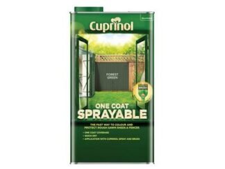 Cuprinol One Coat Sprayable Fence Treatment Forest Green 5 litre (5010212650929) CUPNSFTFG5L