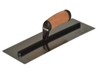 Dewalt 0.5mm FLEX Stainless Steel Curved Trowel, Leather Handle 14in (815966028193) DDW2987