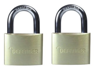 Defender Aluminium Padlock Twin Pack 40mm (5012245036732) DEFDFAL4T